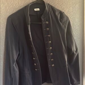 Dark blue Military Field Jacket with Stand-Up Collar